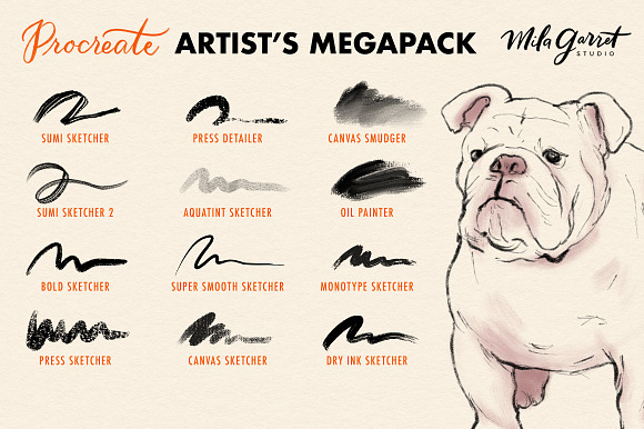 Procreate Brushes: Artist's Megapack in Add-Ons - product preview 5