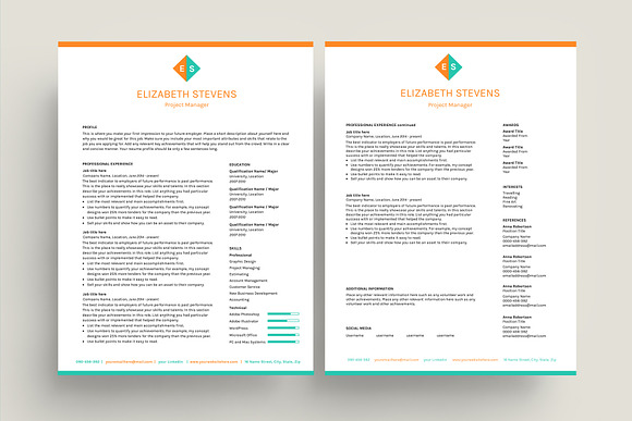 resume template ms word in Resume Templates - product preview 1