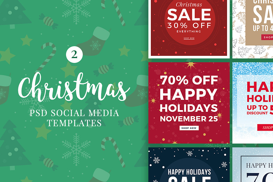 Christmas Social Media Banners V2 in Instagram Templates - product preview 8