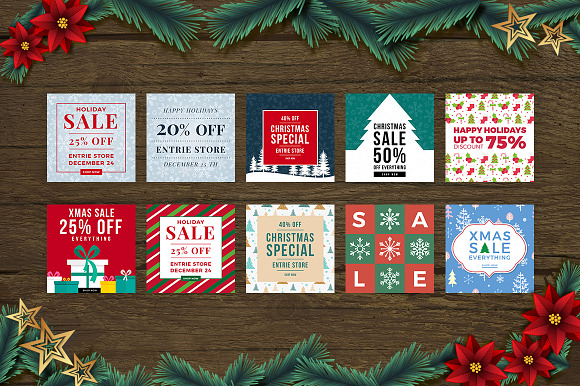 Christmas Social Media Banners V4 in Instagram Templates - product preview 2