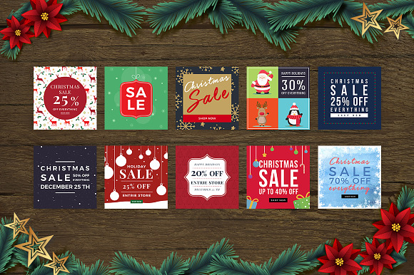Christmas Social Media Banners V4 in Instagram Templates - product preview 3