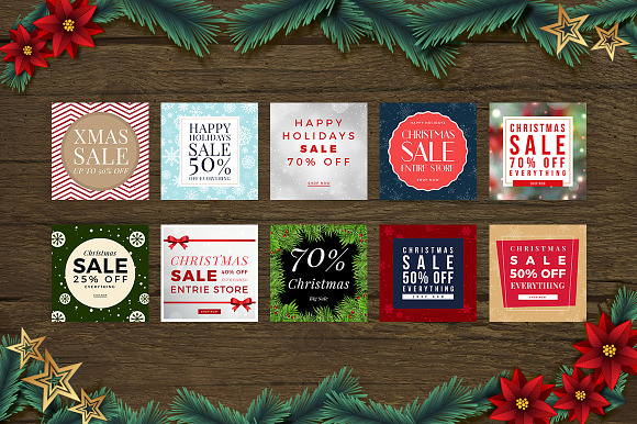 Christmas Social Media Banners V5 in Instagram Templates - product preview 2