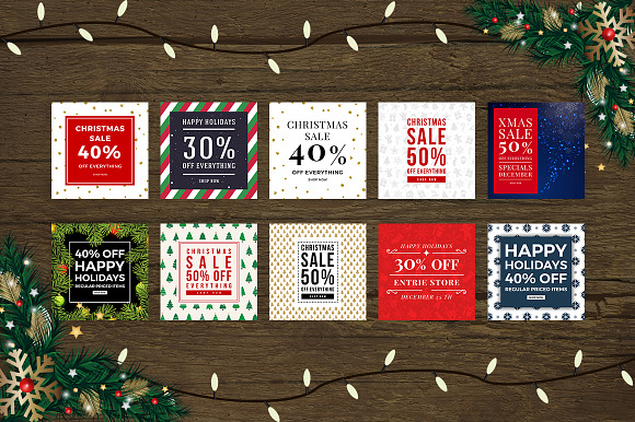 Christmas Social Media Banners V3 in Instagram Templates - product preview 2