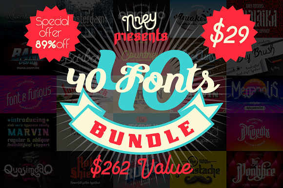 40 fonts bundle in Display Fonts - product preview 23