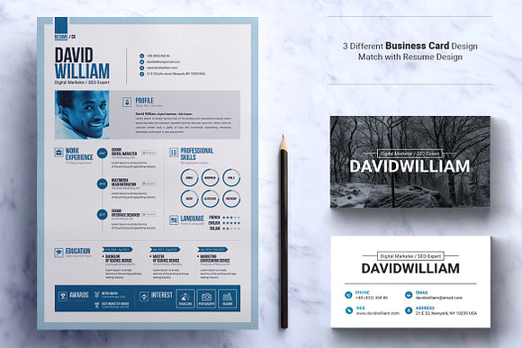 Word Resume / CV Template Design in Resume Templates - product preview 1