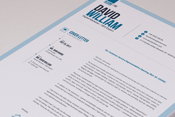 Word Resume / CV Template Design in Resume Templates - product preview 3