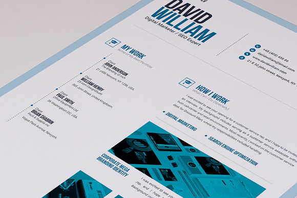 Word Resume / CV Template Design in Resume Templates - product preview 4