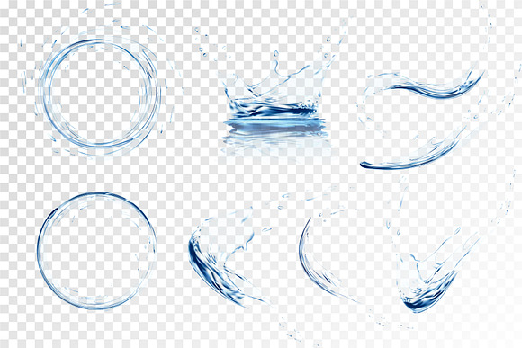 Water Splashes Vector in Objects - product preview 2
