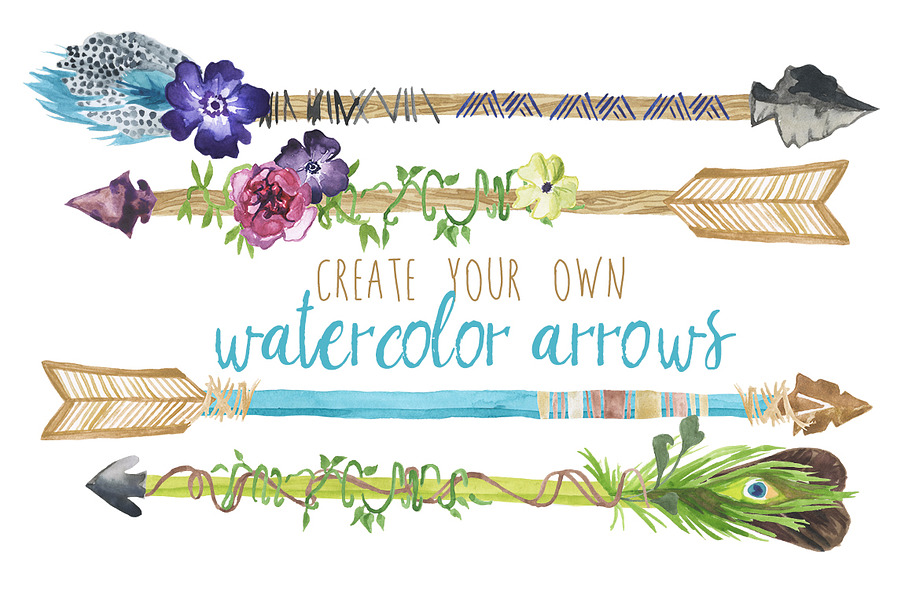 Create Your Own Watercolor Arrows