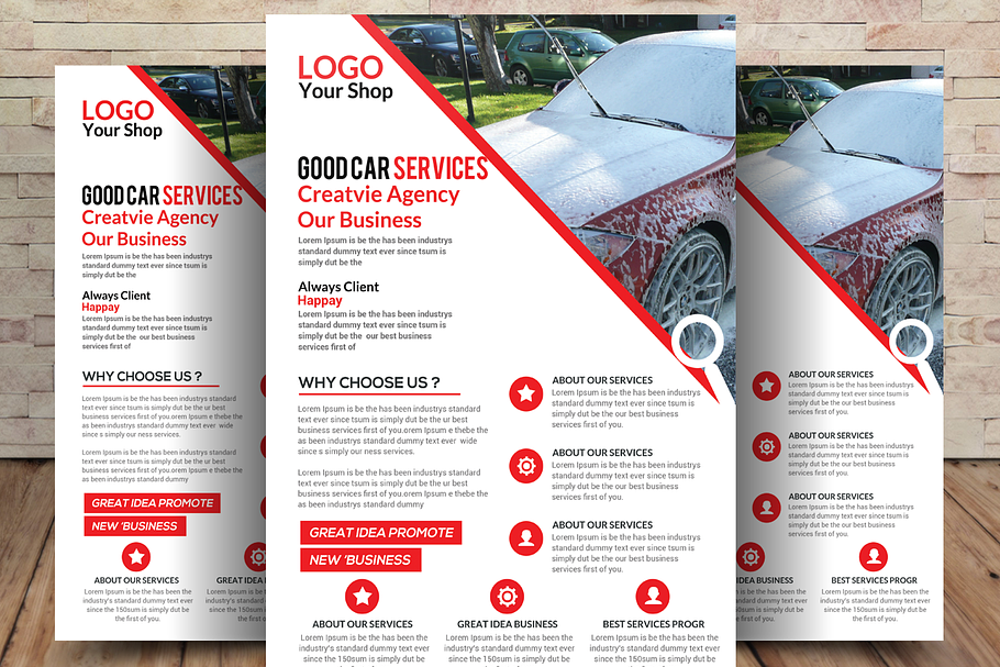Car Servics Flyer  in Flyer Templates - product preview 8
