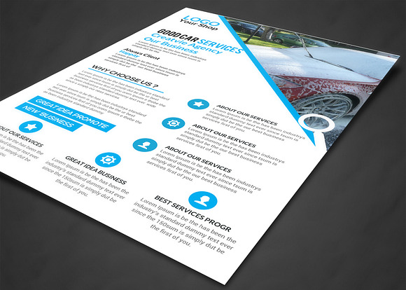 Car Servics Flyer  in Flyer Templates - product preview 2