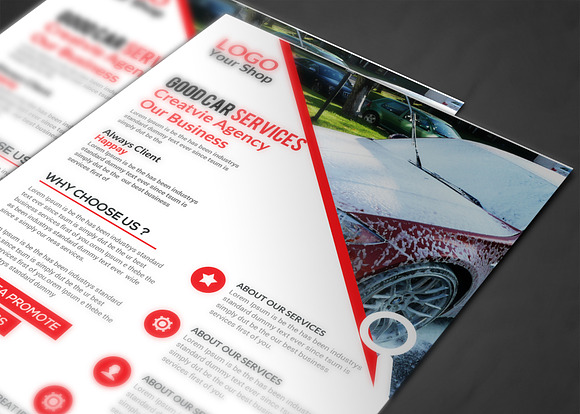 Car Servics Flyer  in Flyer Templates - product preview 3