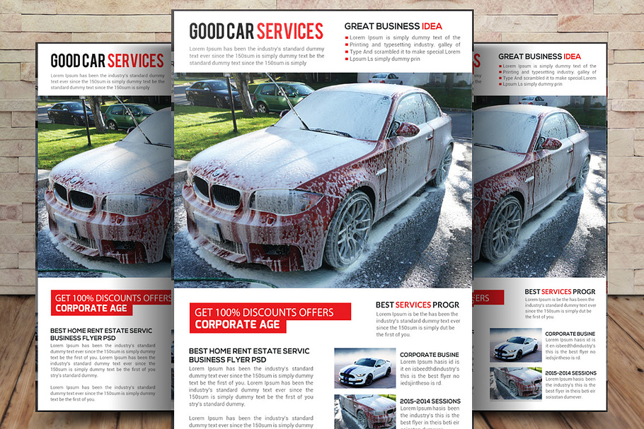 Car Servics Flyer in Flyer Templates - product preview 8