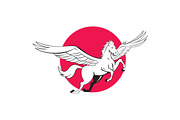 Pegasus Flying Horse Cartoon