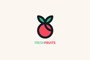 Fresh Fruits Logo Template