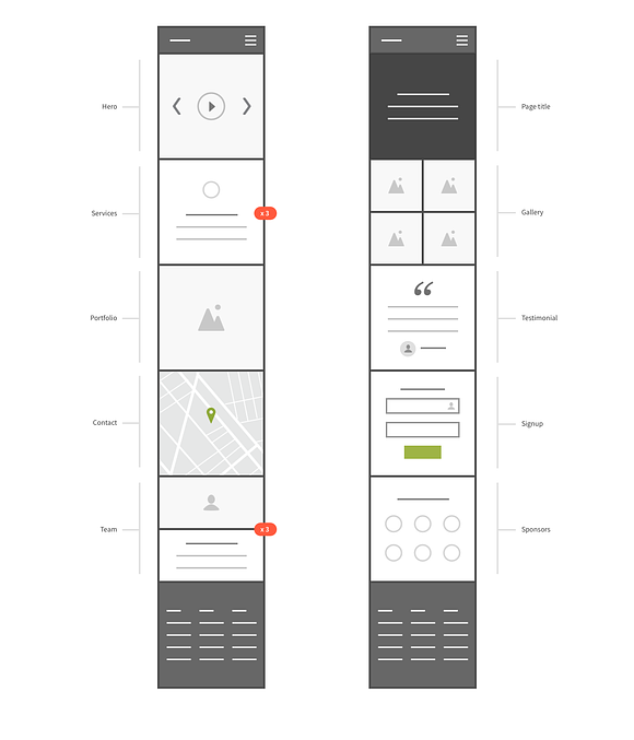Square Wireframe Kit in Wireframe Kits - product preview 3