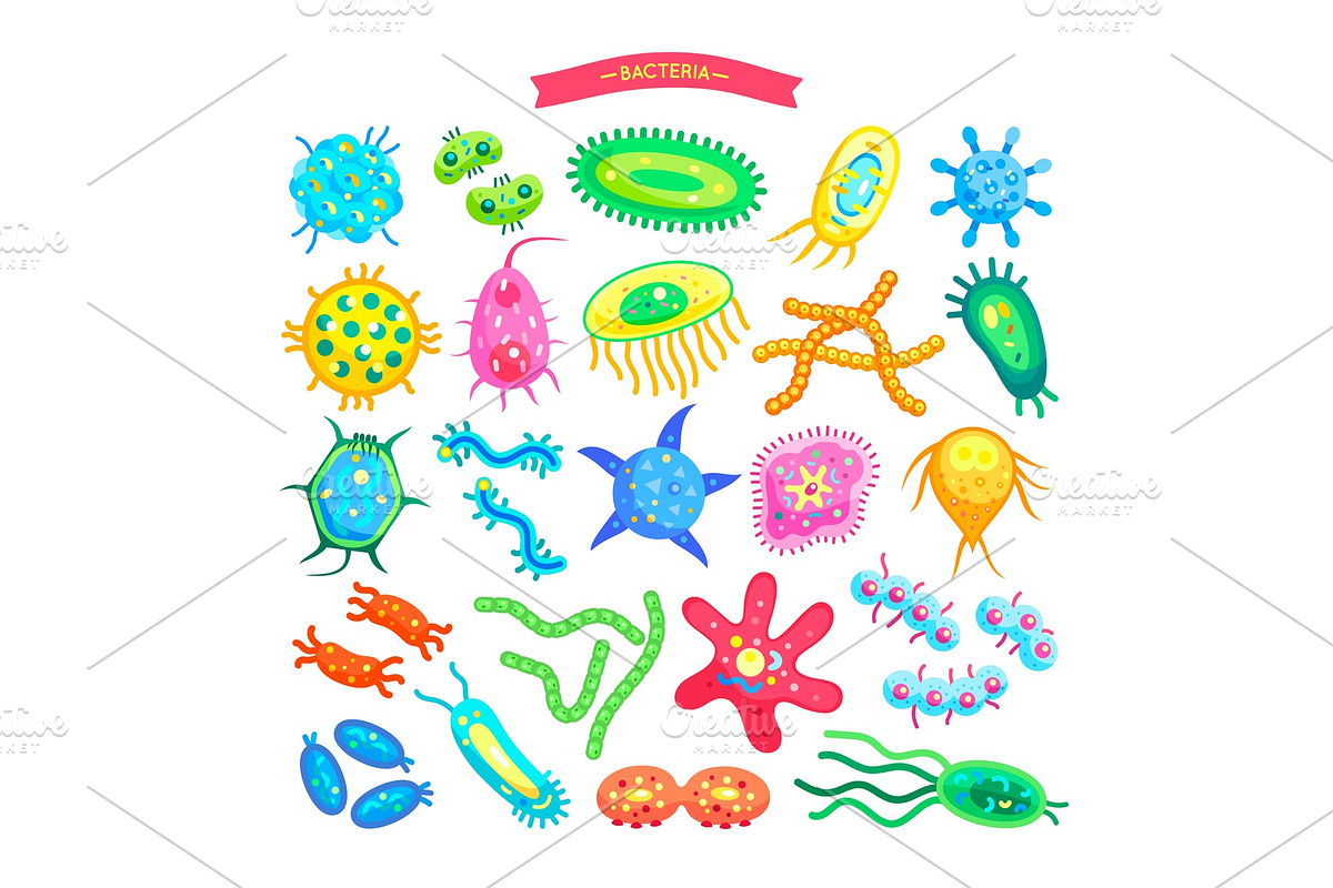 Bacteria Collection of Icons Vector Illustration in Illustrations - product preview 8