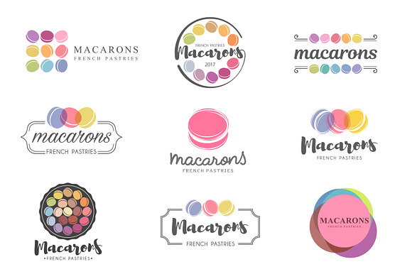 Macarons Logo set in Logo Templates - product preview 4