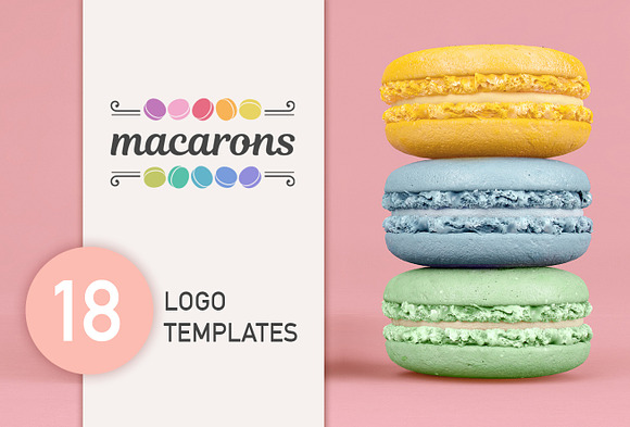 Macarons Logo set in Logo Templates - product preview 7