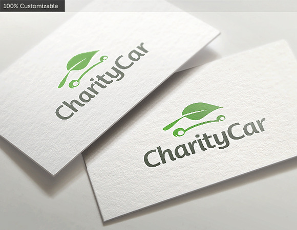 Charity Leaf Car Logo in Logo Templates - product preview 1
