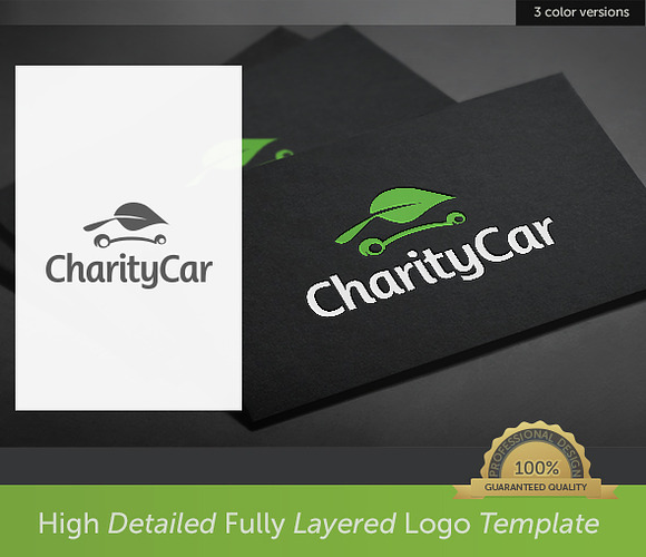 Charity Leaf Car Logo in Logo Templates - product preview 2