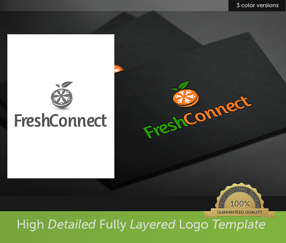 Orange Fresh Connect logo in Logo Templates - product preview 2