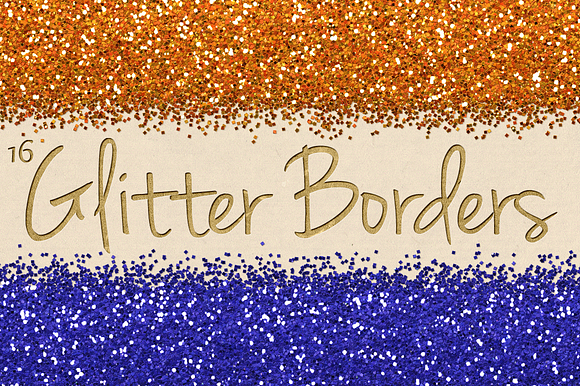 Digital Glitter Borders Clipart Pack in Objects - product preview 4