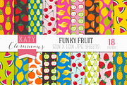Funky Fruit digital paper pack