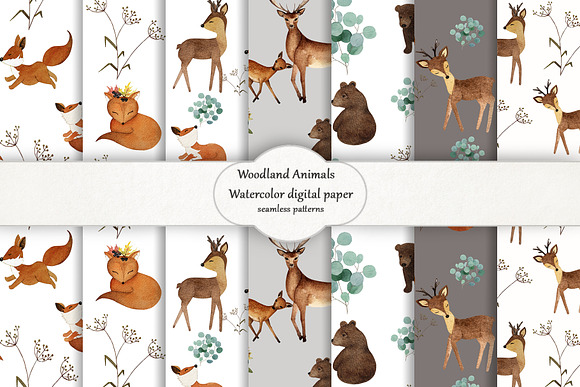 Watercolor Christmas patterns in Patterns - product preview 1