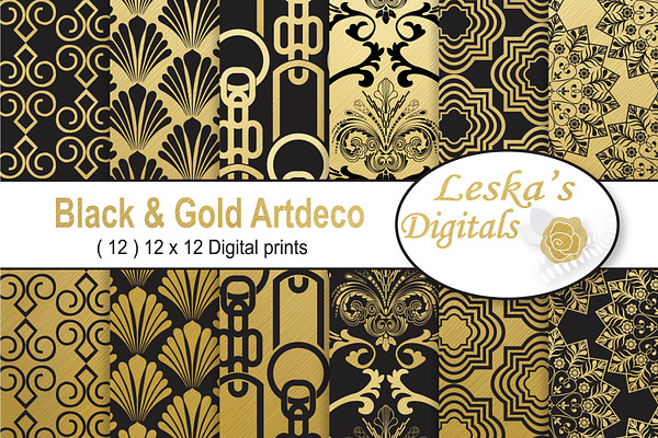 Black & Gold Digital Paper