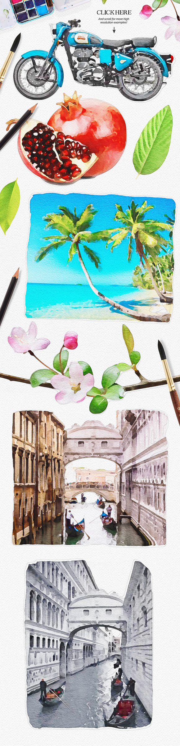 PleinAir Watercolor Photo Effect Kit in Photoshop Plugins - product preview 7