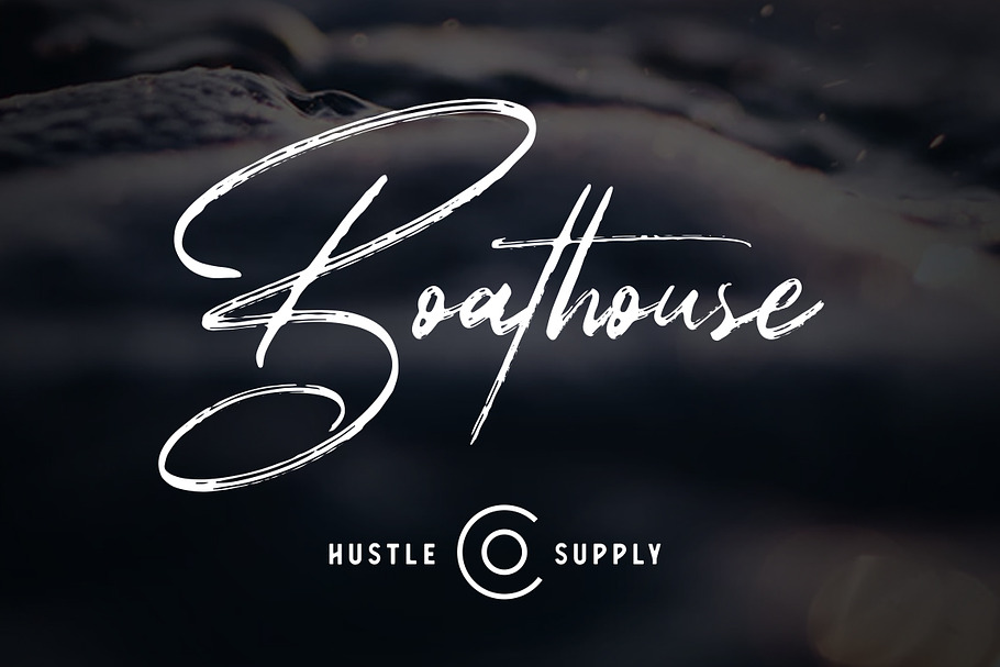 Boathouse - Brush Signature Script in Chalkboard Fonts - product preview 8