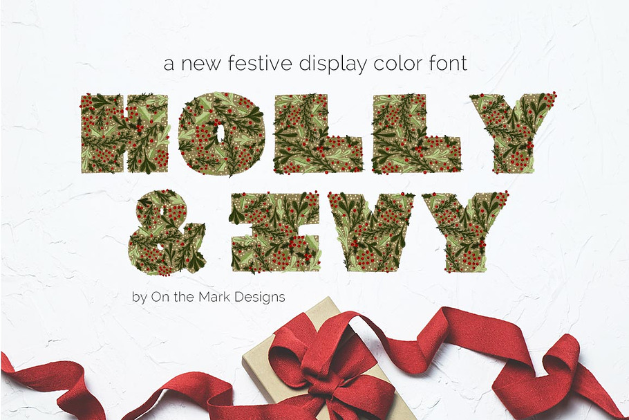 Holly & Ivy Color Display Font