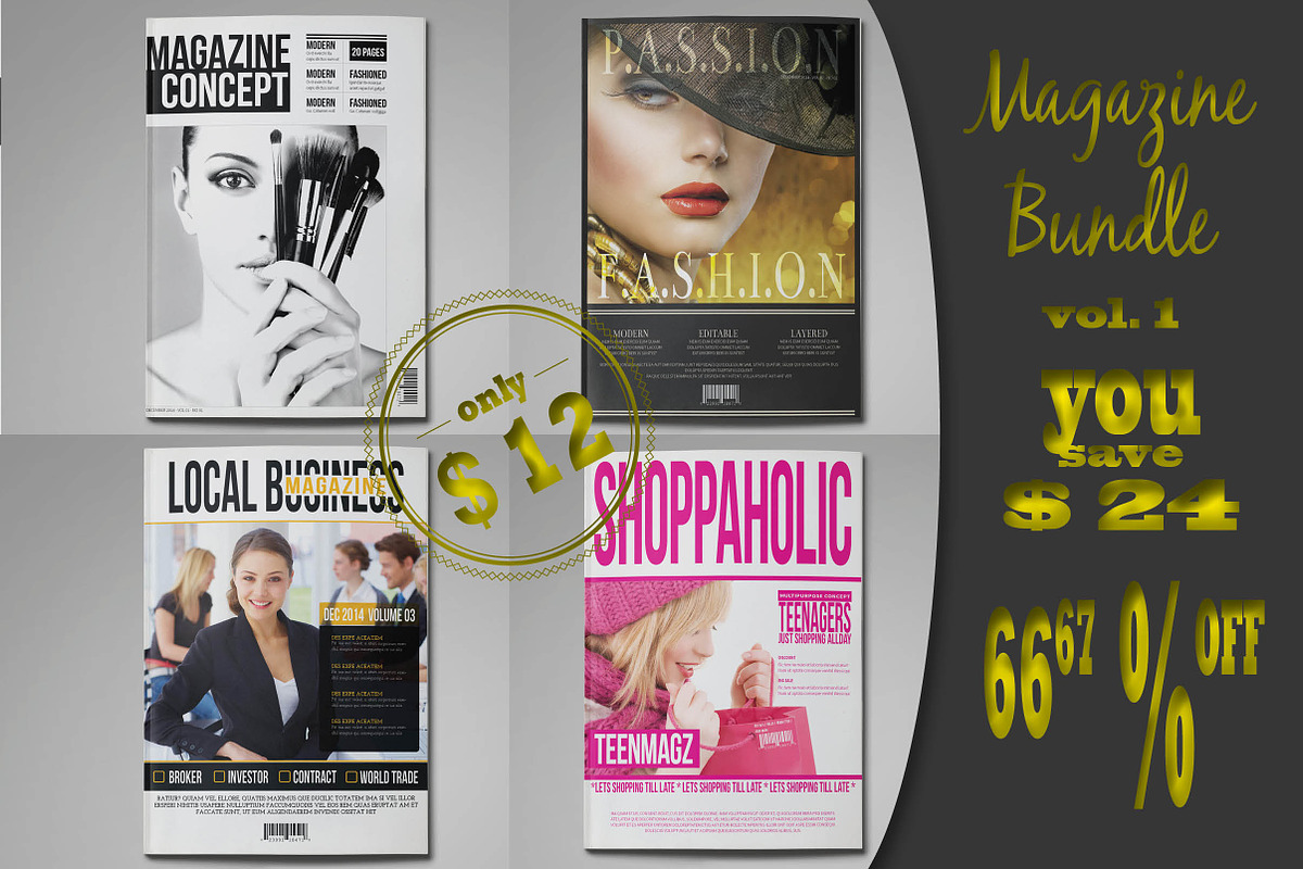 Magazine Bundle Vol. 1 in Magazine Templates - product preview 8
