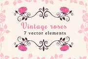 Vintage Vector Roses