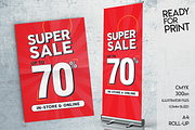 A4 and Roll-Up SUPER SALE up to 70%