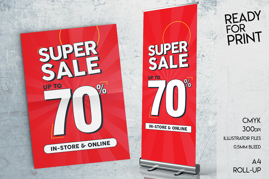 A4 and Roll-Up SUPER SALE up to 70% in Templates - product preview 8