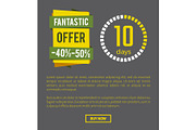Fantastic Offer -40% Page on Vector Illustration