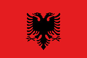 Vector of Albanian flag.