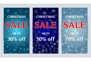 Christmas discount banners set