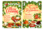 Christmas party festive dinner dish greeting card