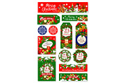 Merry Christmas holiday wish vector greeting cards
