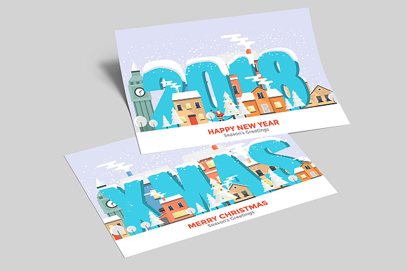 Flat Design Urban winter landscape in Illustrations - product preview 2