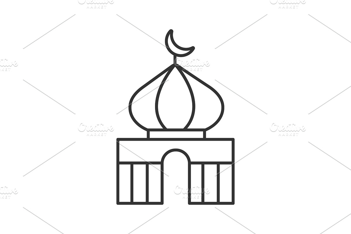 Mosque linear icon in Graphics - product preview 8