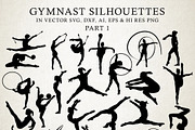 Gymnastic Silhouettes Vector Pack 1