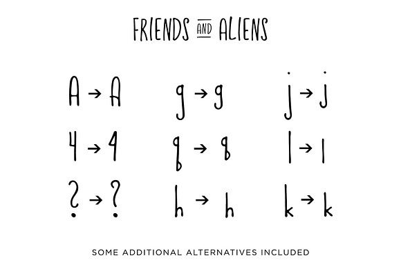 Friends and Aliens Font in Display Fonts - product preview 3