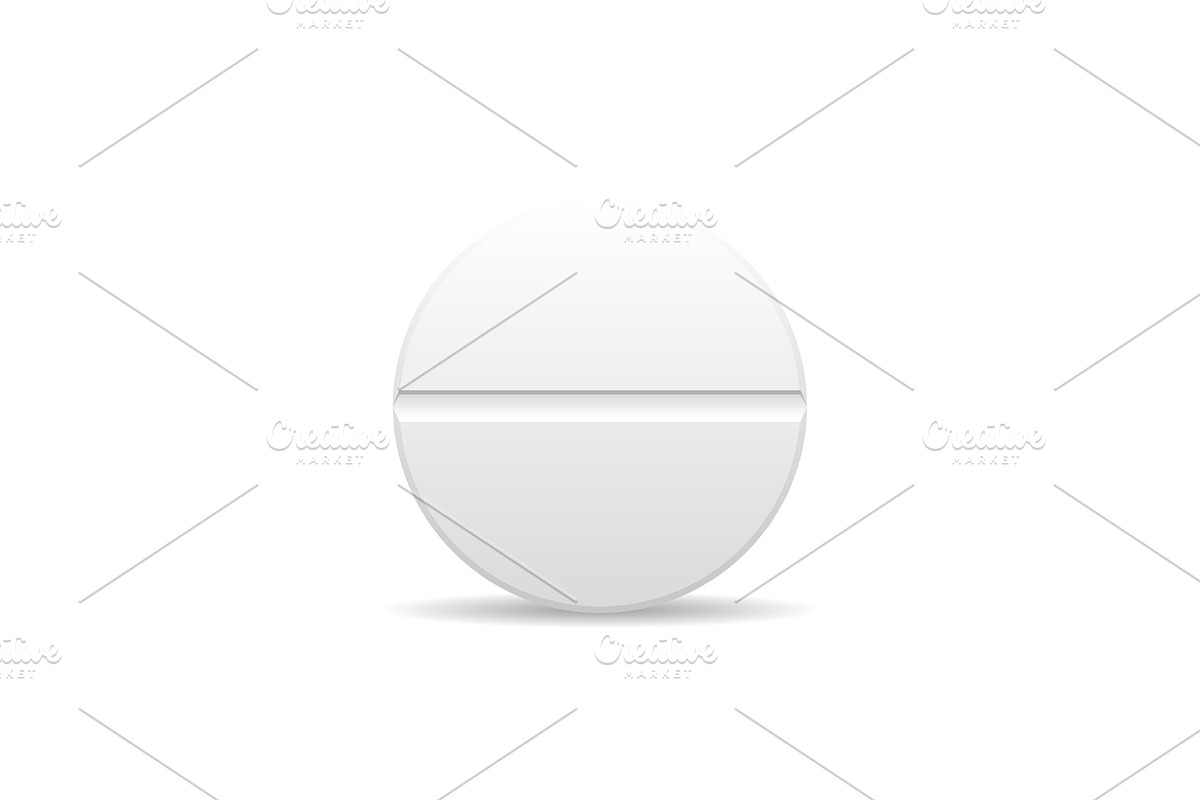 A circle pill on the white background in Objects - product preview 8