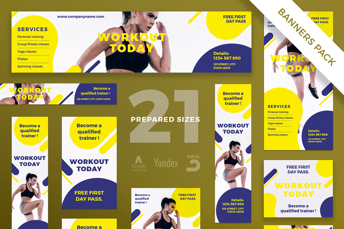 Banners Pack | Workout in Templates - product preview 8