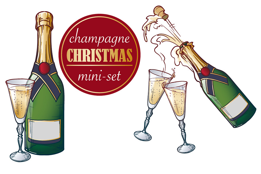 Champagne Christmas Mini-set in Objects - product preview 8