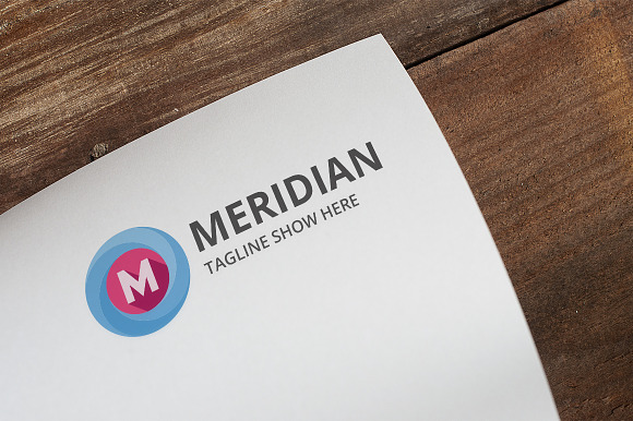 Meridian - Letter M Logo in Logo Templates - product preview 1